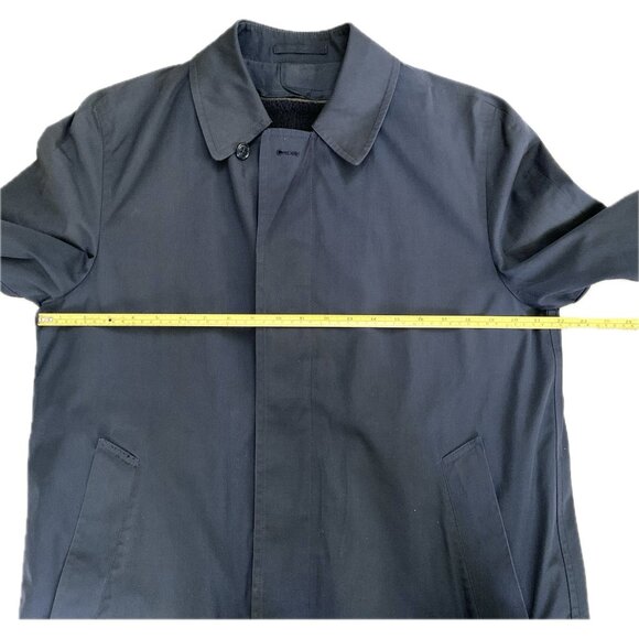 Vintage London Fog Men Dark Gray Trench Coat 38 Short Removable Fur Lining USA - Picture 12 of 15